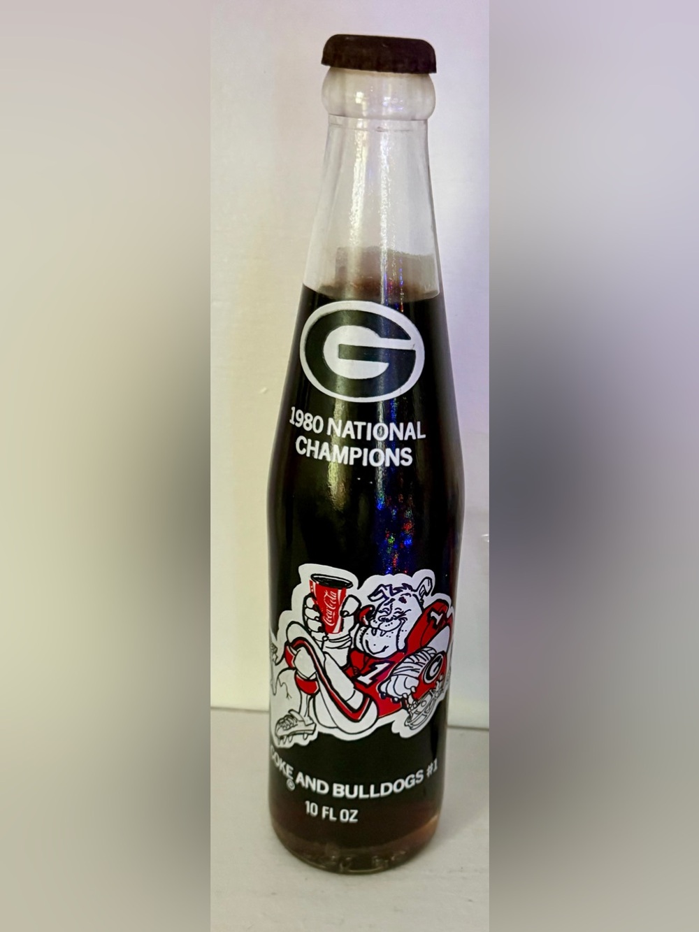 Georgia Bulldogs 1980 National Champions Black Collectible Bottle